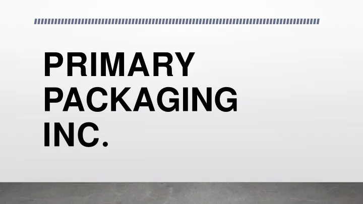 primary packaging inc