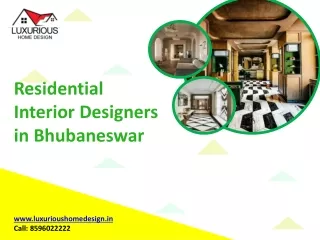 Residential Interior Designers in Bhubaneswar