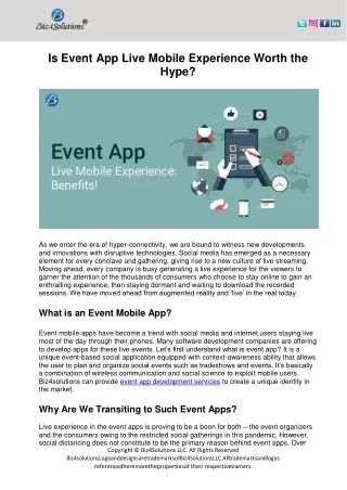 Is Event App Live Mobile Experience Worth the Hype