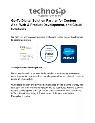 go to digital solution partner for custom