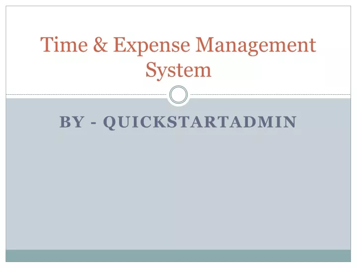 time expense management system