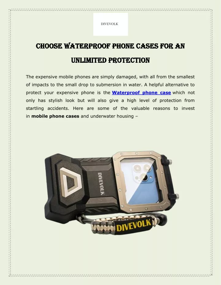 choose waterproof phone cases for an choose