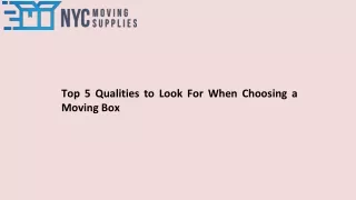 top 5 qualities to look for when choosing