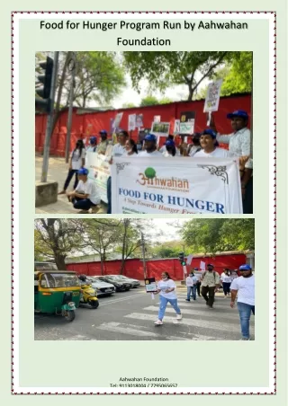 Food for Hunger Program Run by Aahwahan Foundation