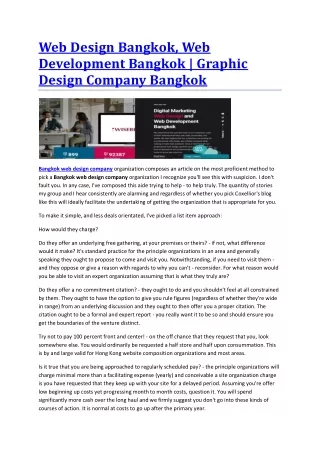 Bangkok web design company