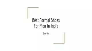 Best Formal Shoes For Men In India