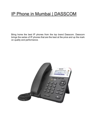 ip phone in mumbai dasscom