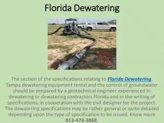Florida Dewatering