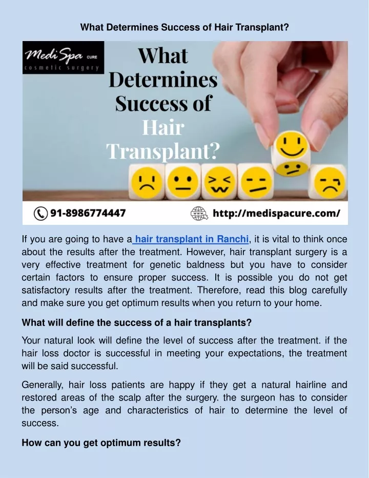 what determines success of hair transplant