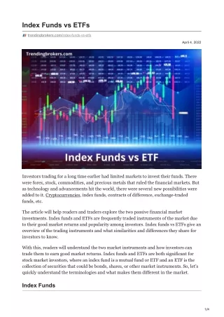 Index Funds vs ETFs