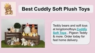 Best Cuddly Soft Plush Toys