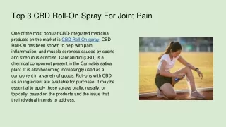 Top 3 CBD Roll-On Spray For Joint Pain