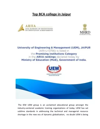 top bca college in jaipur