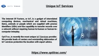 Unique IoT Services