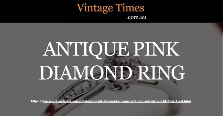 antique pink diamondring