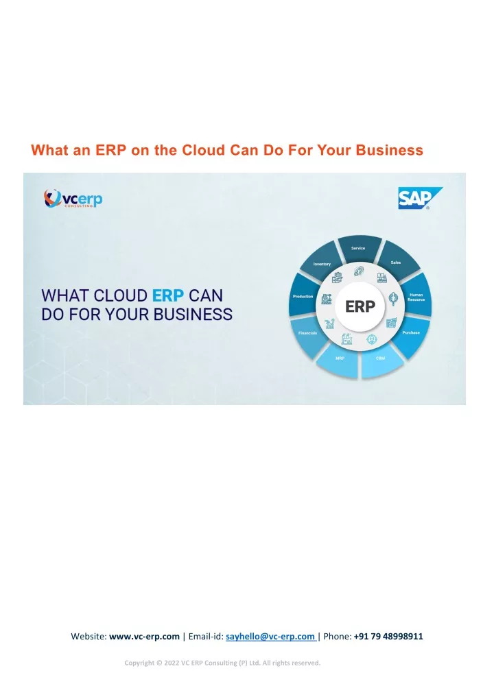 what an erp on the cloud can do for your business