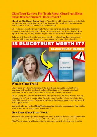 glucotrust review the truth about glucotrust