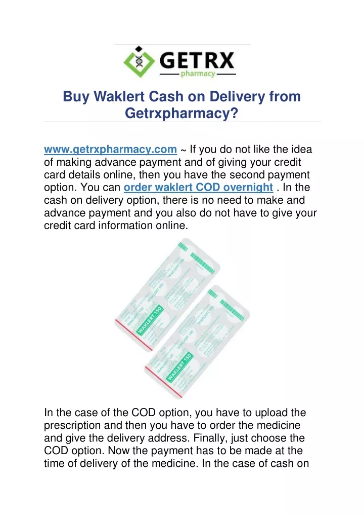 buy waklert cash on delivery from getrxpharmacy