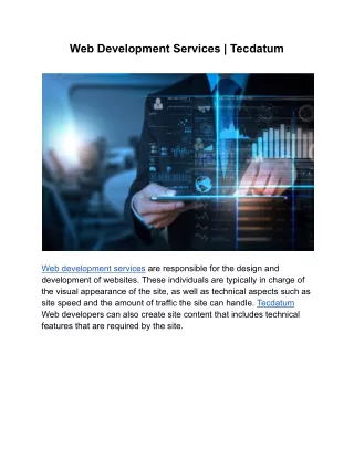 web development services tecdatum