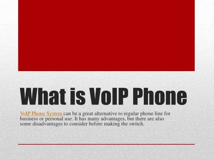 what is voip phone