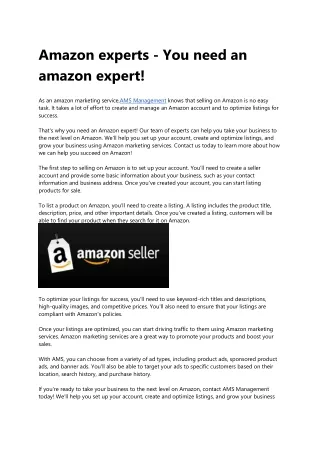 amazon experts you need an amazon expert