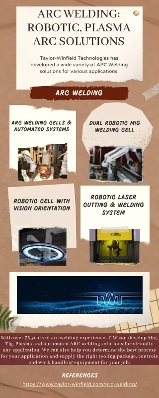 ARC WELDING ROBOTIC, PLASMA ARC SOLUTIONS