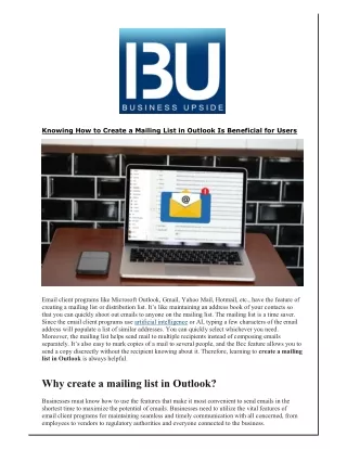 knowing how to create a mailing list in outlook