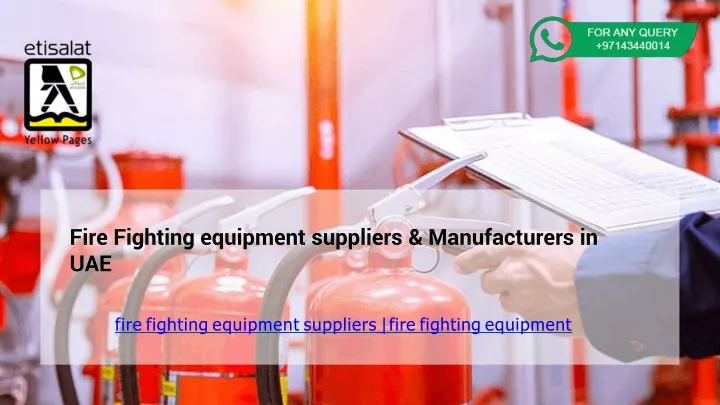 fire fighting equipment suppliers manufacturers