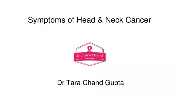 symptoms of head neck cancer