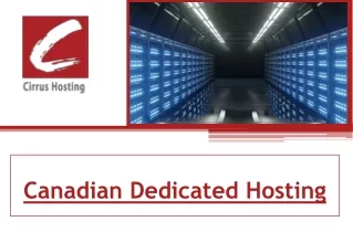 canadian dedicated hosting