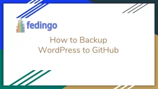 how to backup wordpress to github