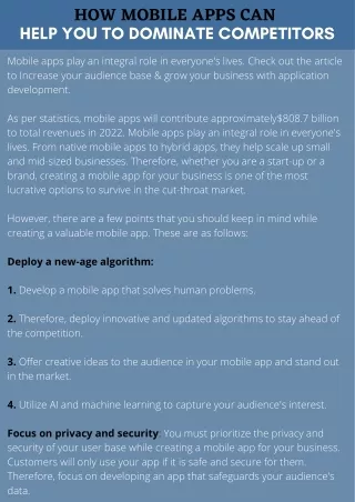 how mobile apps can help you to dominate
