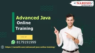 Advanced Java Online Training  POWERPOINT- NareshIT
