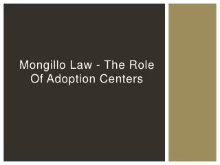 Mongillo Law - The Role of Adoption Centers