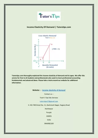 Income Elasticity Of Demand | Tutorstips.com