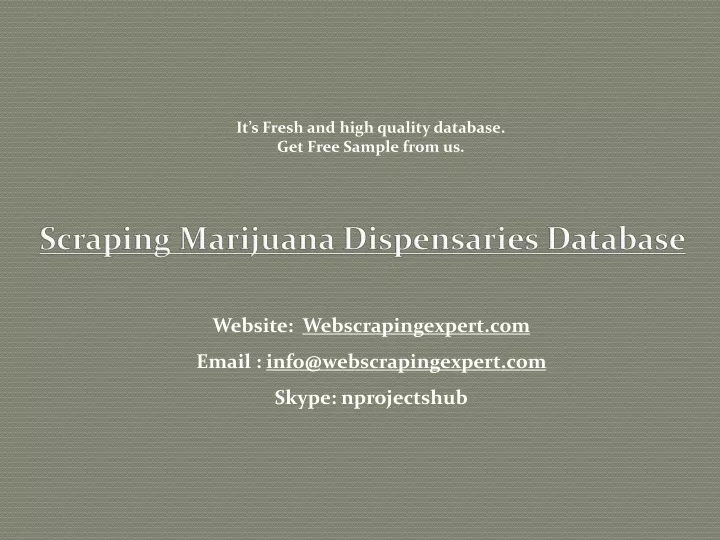 scraping marijuana dispensaries database