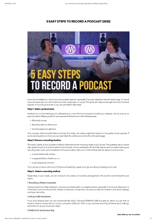 Mix Recording - Steps To Record a Podcast