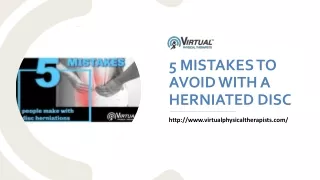 5 mistakes to avoid with a herniated disc