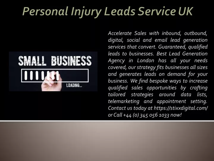 personal injury leads service uk