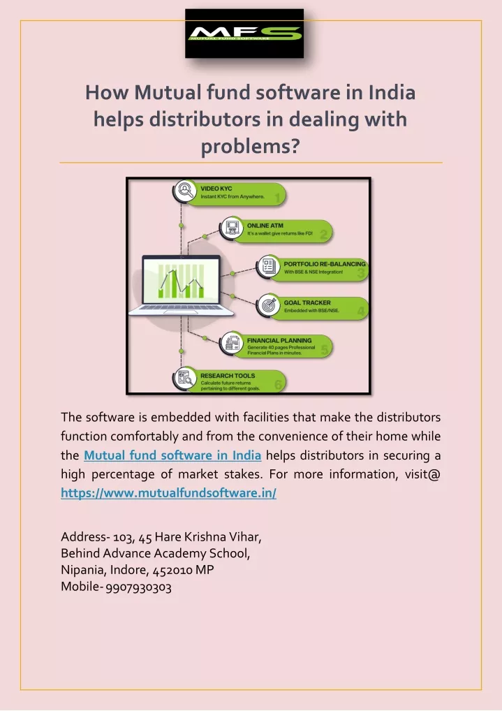 how mutual fund software in india helps