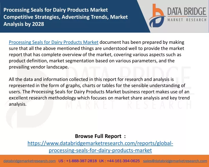 processing seals for dairy products market