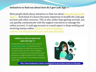 initiatives to find out about how do i get cash