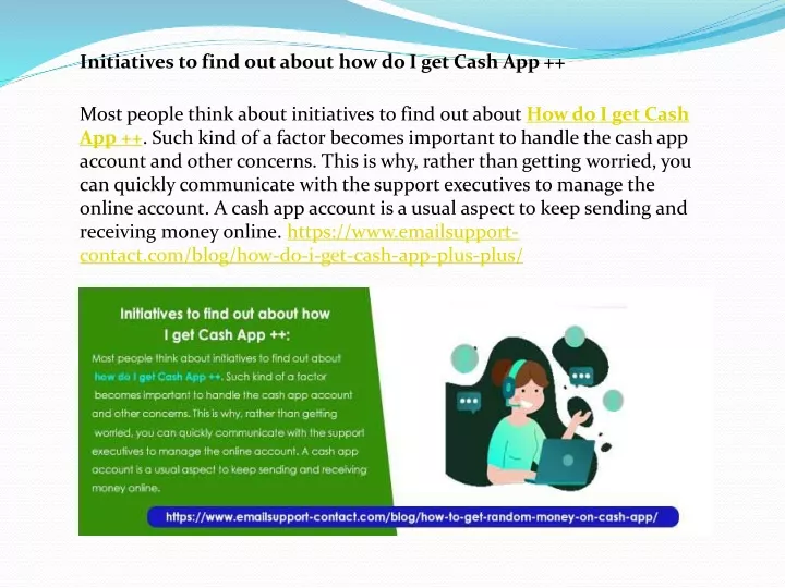 initiatives to find out about how do i get cash