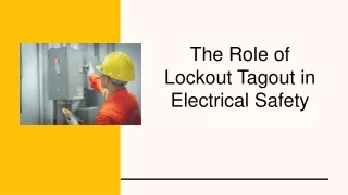 the role of lockout tagout in electrical safety