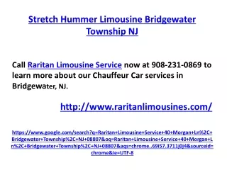 Stretch Hummer Limousine Bridgewater Township NJ