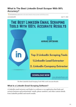what is the best linkedin email scraper with