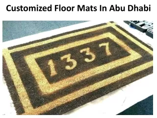 customized floor mats in abu dhabi