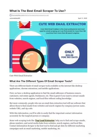 what is the best email scraper to use