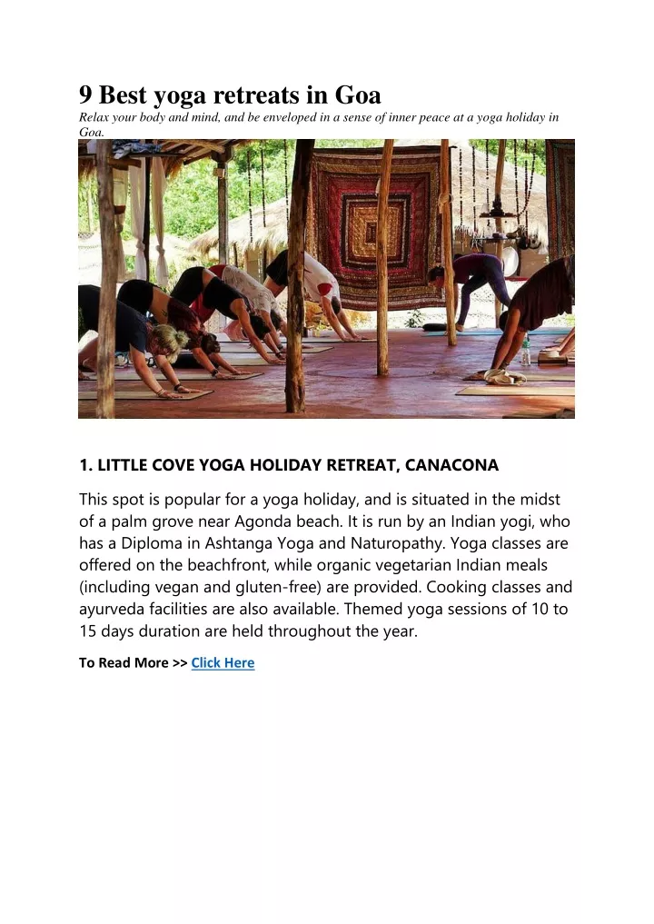 9 best yoga retreats in goa relax your body