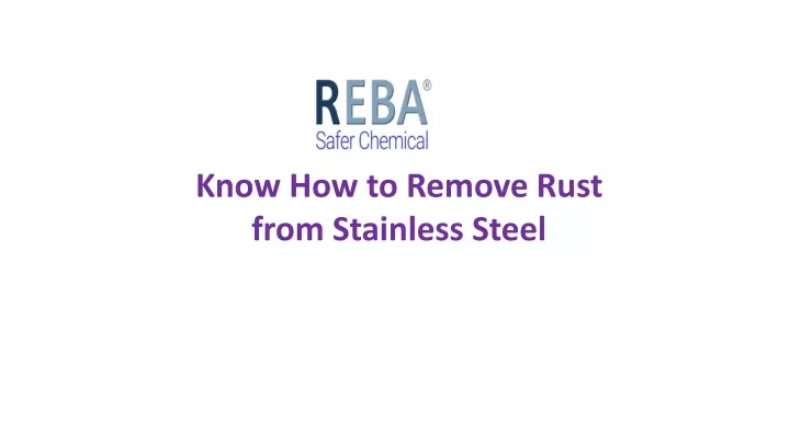 know how to remove rust from stainless steel